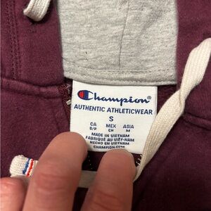 Champion Kids Maroon Sweatpants with White Drawstring